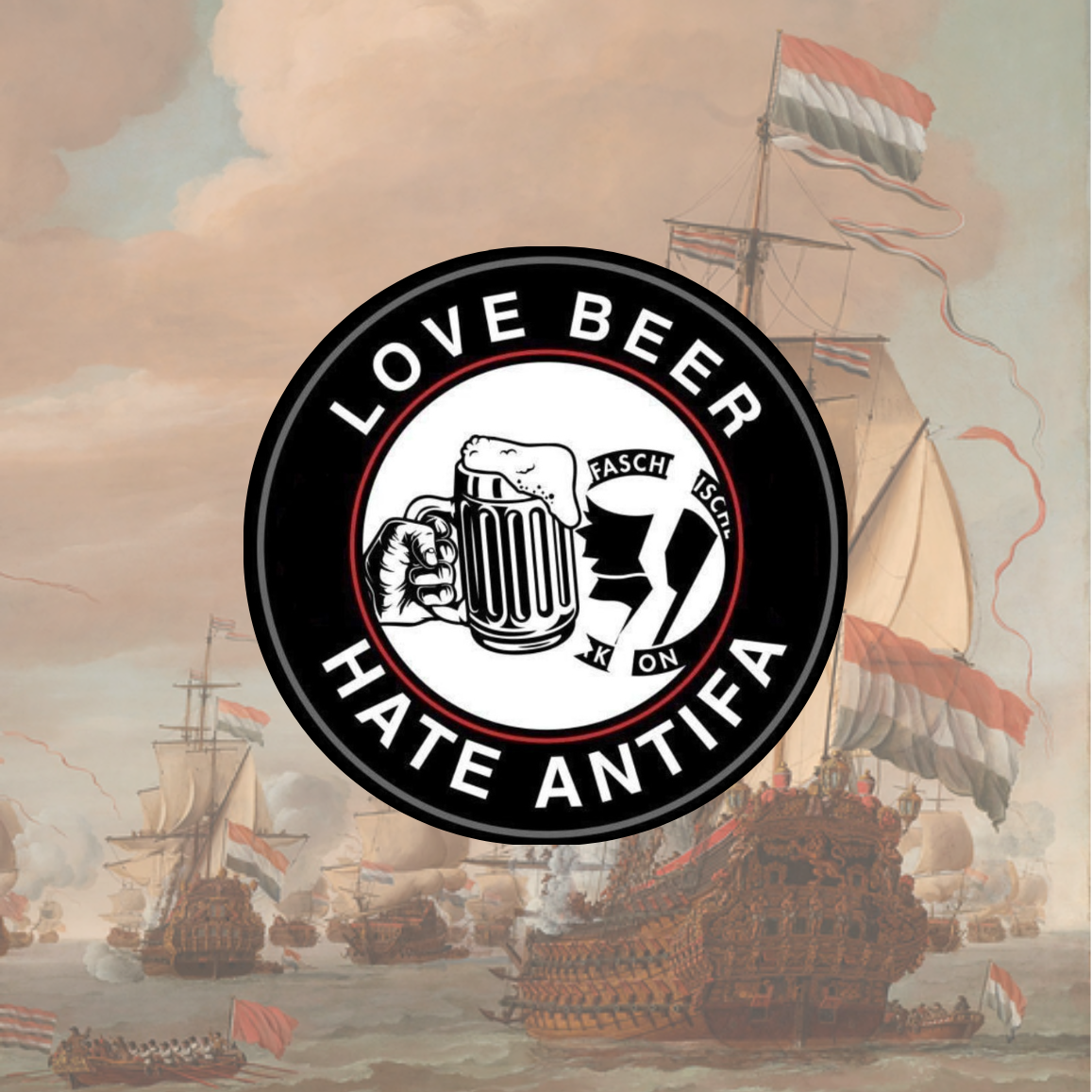“Love beer, hate Antifa” Sticker